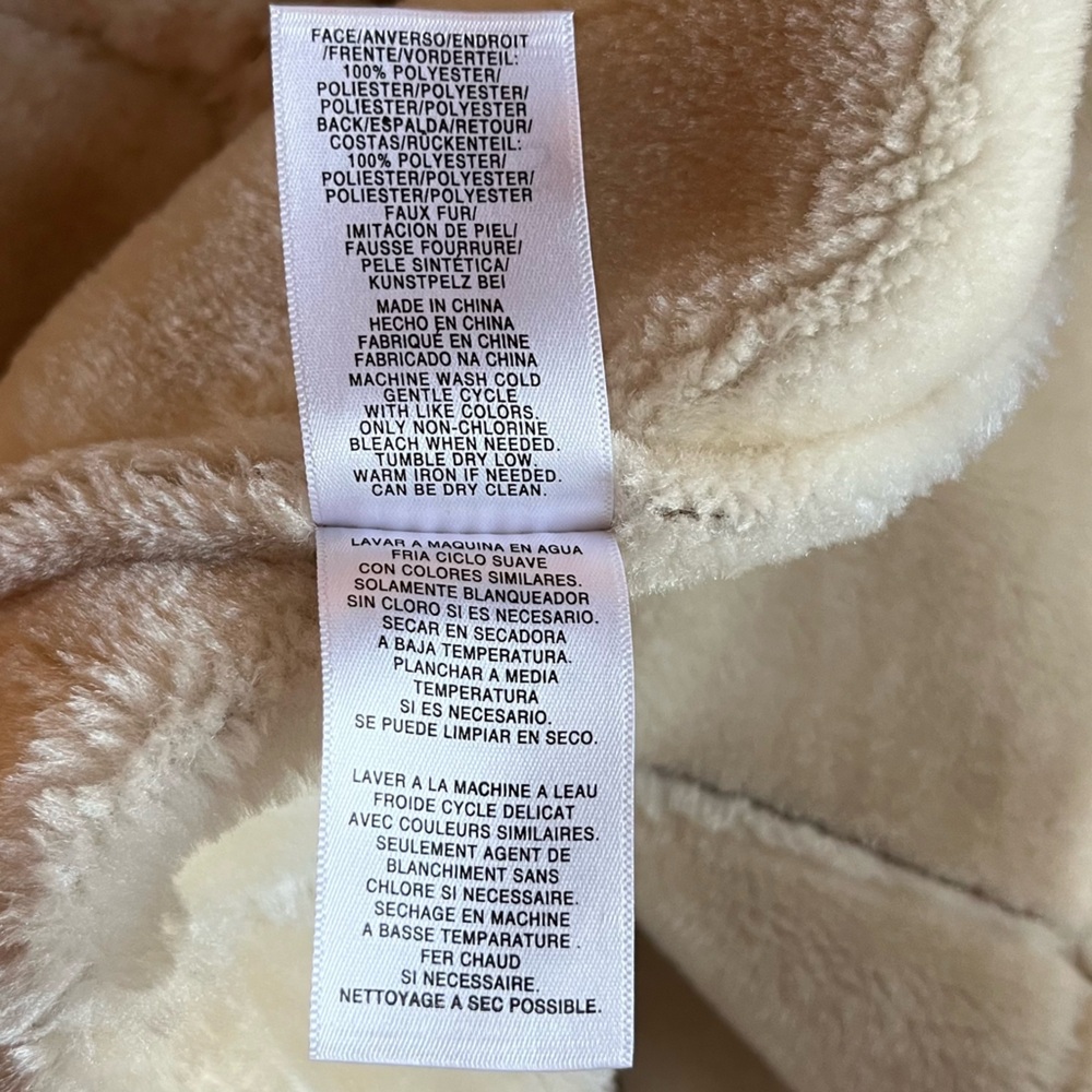 Jones New York Brown and Cream Faux Fur Vest - Picture 10 of 12